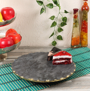 Custom Luxury <b>Crafts</b> Marble And Brass Cake Stand Factory Supply Newly Design Home Party Wear Customized Packing - Product Image 4