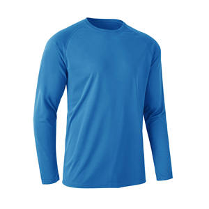 Custom Silicon LOGO 100% Polyester Quick Dry Oversize Sport <b>Tshirt</b> <b>Long</b> <b>Sleeve</b> Crew Neck Gym Running <b>Men's</b> Top t Shirt - Product Image 1