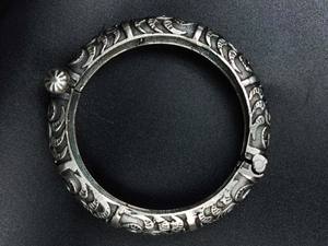 Brazalete de aspecto plateado de latón puro para fiesta, pulsera oxidada de tamaño libre que se puede abrir, producto a granel hecho a mano ajustable - Product Image 2