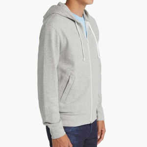 Sweat-shirts et sweats à capuche pour hommes, service OEM, 100% coton, épais, respirant, fermeture éclair épaisse, sweats à capuche personnalisés avec logo imprimé - Product Image 3