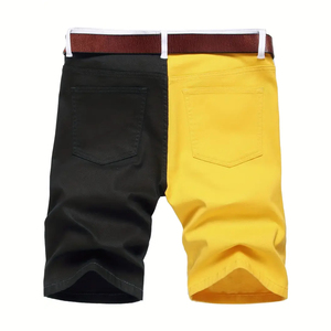 2025 New Hot Custom Made Men's Straight Knitted Two-Tone <b>Denim</b> Shorts 100% Cotton Eco-Friendly Casual Summer High Quality Custom - Product Image 2