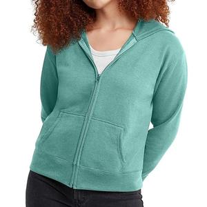 เสื้อฮู้ดแขนยาวแบบสวมหัวมีซิปสำหรับผู้หญิงเสื้อฮู้ดแบบลำลองสำหรับฤดูหนาวผ้าคอตตอนขนแกะแบบกำหนดเอง - Product Image 1