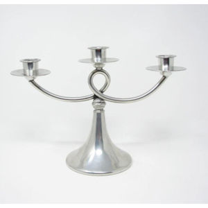 Candelabro Tradicional de Metal Niquelado, Elegante Portavelas Decorativo Plateado, Centro de Mesa para Bodas, Eventos y Decoración del Hogar - Product Image 5