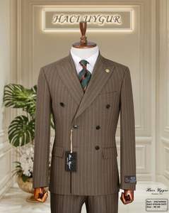 ชุดสูทผ้าขน80% 20% สำหรับสุภาพบุรุษชุดผ้าโพลีเอสเตอร์ทรงสลิมฟิตสไตล์คลาสสิกสำหรับสุภาพบุรุษ - Product Image 6