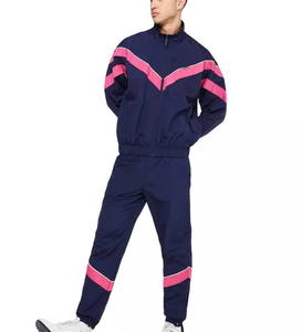 Ensemble de survêtement coupe-vent pour homme avec fermeture éclair intégrale, veste et pantalon de sport élégants, imperméable, ensemble de survêtement coupe-vent pour homme en gros - Product Image 4