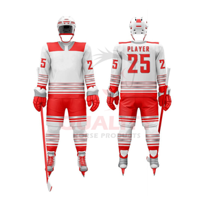 Les nouveaux uniformes de hockey sur glace 2025 abordables pour les hommes et les jeunes comprennent un maillot et un pantalon conçus pour le confort et le style de la performance. - Product Image 2