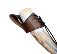 Support de Corne de Buffle Polie de Qualité Supérieure Fait Main pour Boire, Véritable Corne de Buffle au Toucher Naturel, Taille Personnalisée, Pour les Amateurs d'Animaux