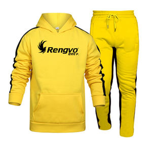 ชุดวอร์มผู้ชาย,ชุดวอร์มมีฮู้ดและกางเกงขายาวชุดลำลอง2ชิ้นสำหรับฤดูใบไม้ร่วง - Product Image 5