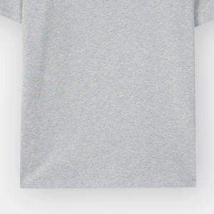 100% camisetas de algodón de estilo informal personalizables para hombres, Jersey gris, serigrafía transpirable, patrón sólido, suministro directo - Product Image 6