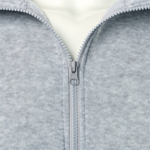 Venta al por mayor para hombre Casual Sports Zipper Stand Collar Hoodie Coat Solid Color Cardigan para hombres - Product Image 4