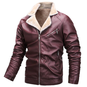 Chaqueta de Cuero Sintético Casual Estilo Urbano para Hombre, Cuello Alto, Detalle de Felpa, Letras, Resistente al Viento, Transpirable, Estilo Motociclista y Béisbol - Product Image 4