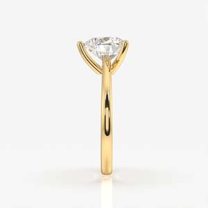 Bague de fiançailles solitaire classique avec diamant de laboratoire taille cœur en or 9 carats, style chic et élégant - Product Image 5