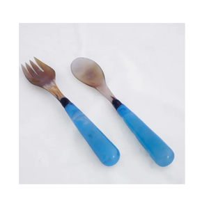 <b>Set</b> of <b>6</b> Circular Horn Head Spoons with Sturdy Handle Flatware Cutlery <b>for</b> Salad Kitchenware Tabletop <b>Dinnerware</b> Bulk Rates - Product Image 3