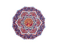 Mandala Om de múltiples capas de madera 3D, recorte decorativo de tono de doble color, decoración montada en la pared del hogar, decoración colgante, 7 Chakras