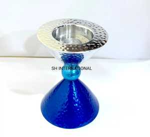 Tendance Evergreen 2-en-1 Bougie en métal et support de lumière de thé Finition marteau pour manger Vacances Pâques Noël Hanukkah - Product Image 5