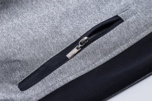 Survêtements solides à puces élégantes de haute qualité pour la conception OEM unisexe vêtements de sport d'hiver décontractés Logo imprimé 100% coton - Product Image 3