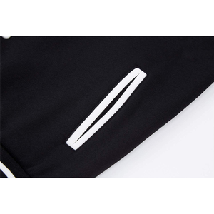 Best Quality Custom Cow Skin Baseball Letterman Varsity Jacket with Stand Collar Embroidery Printed Chenille Patches - Product Image 5