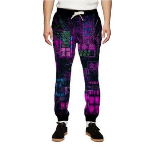 Pantalones Jogger Rectos de Algodón para Hombre de Alta Calidad con Diseño Casual de Lona con Impresión Personalizada por Sublimación, Secado Rápido y Transpirables - Product Image 5