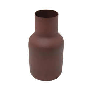 Ensemble de haute qualité de 2 vases à fleurs en métal noir fini pour la maison Vases à fleurs en métal décoratifs de table faits à la main en vrac - Product Image 3