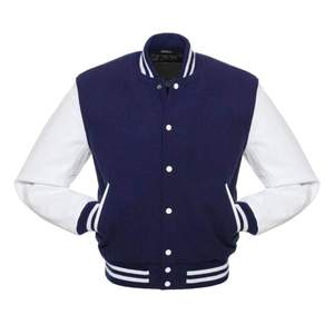 Famoso diseñador de chaqueta de béisbol para hombres y mujeres Casual Varsity abrigo de invierno con cremallera XL tela de lana estilo Letterman - Product Image 5