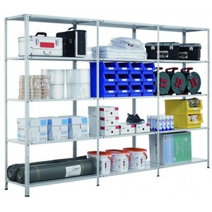 Scaffale professionale scaffale base sistema a vite MULTIplus150, 2000 x 1000 x 500 mm (HxLxP), zincato, 5 ripiani - Product Image 2