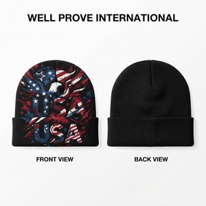 Casquette unisexe en acrylique premium 250 GSM marron, 4 panneaux, tricotée, réglable, avec patch en chenille personnalisé, broderie, logo en cuir gaufré - Product Image 5
