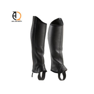 Leather Chaps Straight Zipper Best Quality Equestrian <b>Product</b> Half Mini <b>Horse</b> Riding Equipment - Product Image 6