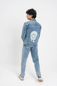 Chaqueta de Mezclilla Personalizada para Hombre, de Alta Calidad, Estilo Urbano, para Otoño e Invierno, 100% Algodón, con Capucha, Transpirable, OEM - Product Image 3