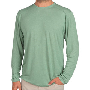 Camiseta de fibra de bambú para hombre al por mayor, camiseta de manga larga de LICRA de bambú, camiseta de bambú con impresión personalizada para hombre - Product Image 1