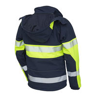 Chaqueta DE SEGURIDAD reflectante de alta visibilidad para hombre, sudadera con capucha de alta visibilidad para guardia de seguridad, ropa de trabajo, chaqueta de invierno de construcción