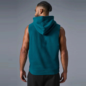 Wholesale Custom Printed Men Sleeveless Knitted Lined Breathable Summer <b>Workout</b> <b>Hoodie</b> Polyester/Cotton Joxai Sports 2026 - Product Image 5