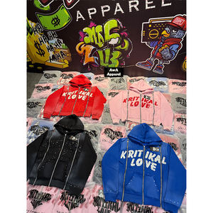 Sudaderas con cremallera desgastada hechas a medida para hombres, ropa de calle transpirable de secado rápido, sudaderas con cremallera estampadas para hombres - Product Image 4