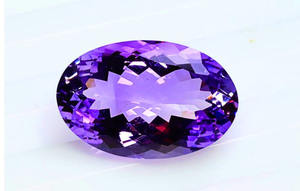 Pierre précieuse en améthyste naturelle facettée de 9x7 mm - Forme ovale - Quartz améthyste - Pierre taillée brésilienne à nuances profondes pour la fabrication de bijoux - Product Image 3