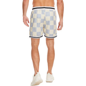 Short de basket-ball confortable et à la mode pour hommes, décontracté, à séchage rapide, en maille, respirant, motif solide - Product Image 2