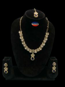 Kundan Stone and <b>Pearl</b> Brass Necklace Fashion <b>Jewelry</b> Sets for Ethnic Party Wear for Wedding Engagement Anniversary - Product Image 5