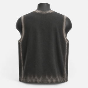 Camiseta sin mangas de algodón para hombre, camiseta informal de verano con cuello redondo, estilo urbano - Product Image 2