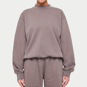 Sudadera de Cuello Redondo de Felpa con Logotipo Personalizado para Mujer, Sudadera Holgada de Otoño, Sudadera Informal de Punto de Manga Larga y Transpirable para Mujer - Product Image 6