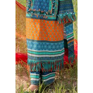 Ensemble 2 pièces non cousu en mousseline de lin pour femme, avec pompons et fermetures éclair, respirant, grandes tailles (XS-6XL), personnalisé, modeste et formel pour événements et occasions spéciales - Product Image 1