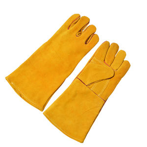 Gants de sécurité personnalisés à doigts entiers en cuir/polyester, confortables, durables, respirants, unisexes pour le travail en extérieur - Product Image 1