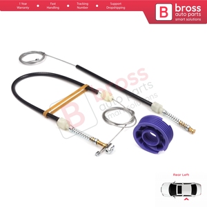 Kit de réparation de lève-vitre arrière gauche BWR5245 pour Phaeton 3D MK1 2002-2016 SWB (entreaxe court) 3D4839755 - Product Image 4