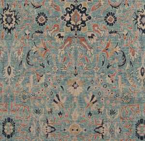 พรมเช็ดเท้าดีไซน์วินเทจสีน้ำเงิน8x10ถักมือปรับแต่งได้พรมพื้นที่ตุรกี - Product Image 1