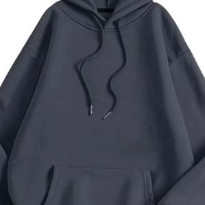 Wholesale Stylish <b>Men</b> Heavyweight <b>Thick</b> Cotton <b>Fleece</b> Hoodie High Quality Screen Printing Top Design Solid Hooded Blank Hoodie - Product Image 4