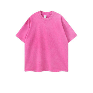 เสื้อยืดผ้าลดกรดไซส์ใหญ่พิเศษของผู้ชายเสื้อยืดผ้าฝ้าย100% ทรงหลวมคอกลมทรงหลวมสำหรับใส่กลางแจ้งในฤดูร้อน - Product Image 5