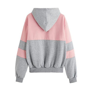 Recién llegado, sudaderas con capucha de invierno para mujer, sudaderas de estilo Hip Hop con hombros caídos de dos tonos con estampado de logotipo personalizado - Product Image 2