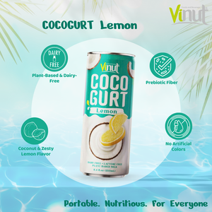 250ml Vinut Cocogurt Boisson au Citron OEM ODM Marque Privée HALAL KOSHER Fromage Analogues Échantillon Gratuit Autres Boissons Grossiste - Product Image 3