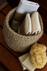 Ensemble de 3 paniers en jute naturel et coton faits à la main Organisateur de rangement polyvalent pour la maison et le bureau Fabriqué en Inde - Product Image 3