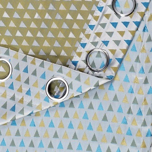 9 Feet 100% Polyester Breathable Jacquard <b>Curtains</b> <b>for</b> Home Use Grommets <b>Ready</b>-<b>Made</b> Warp Woven Yarn Dyed Patterns Easily - Product Image 4