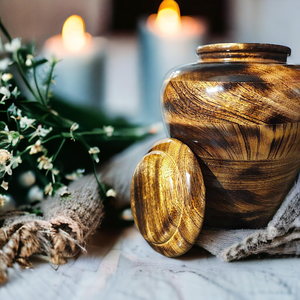 Handcrafted Mango Wood Urn Pot Design for Human And pet Pet Ashes <b>Memorial</b> <b>Keepsake</b> For Pet And Humans - Product Image 2