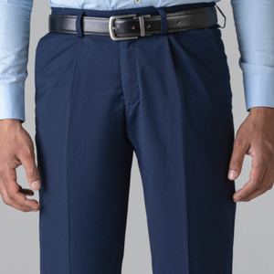 Haute qualité 100% coton Smart Fit marine robe pantalon Style formel respirant toile tissu taille moyenne poids lourd OEM Service hommes - Product Image 2