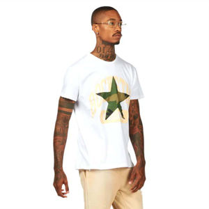 T-shirt personnalisé à imprimé étoile blanche pour homme, coton, streetwear, manches courtes, décontracté, t-shirt graphique - Product Image 4